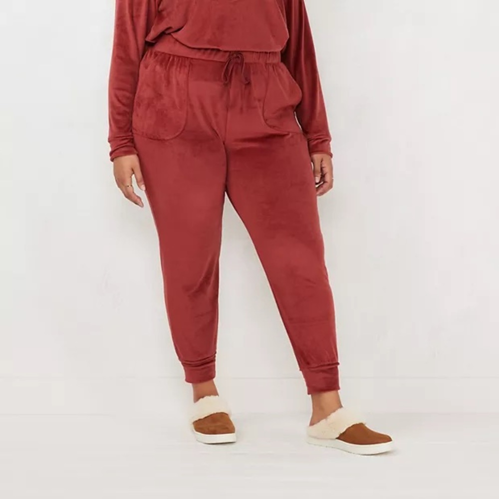 LC Lauren Conrad velour jogger